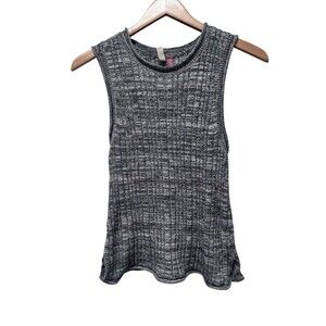 Anthropologie Pilcro Ribbed Knit High Neck Sleeveless Sweater Tank Size M Rolled